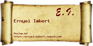 Ernyei Imbert névjegykártya